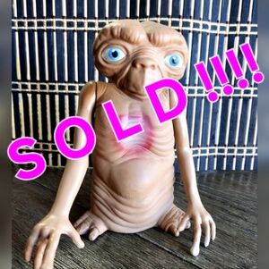 Vtg E.T. The Extra Terrestrial Vinyl Action Figure U. C.S. Spielberg